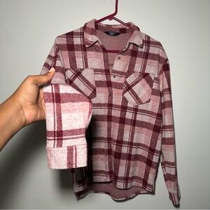 Member’s Mark Cozy Button Up Fleece Plaid Layering Shirt Shacket XS